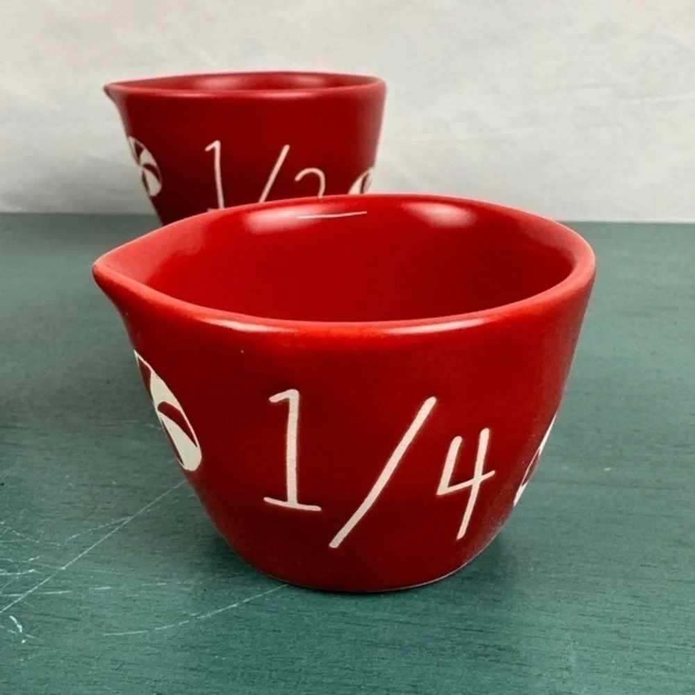 NWT‎ Rae dunn peppermint measuring cups Christmas